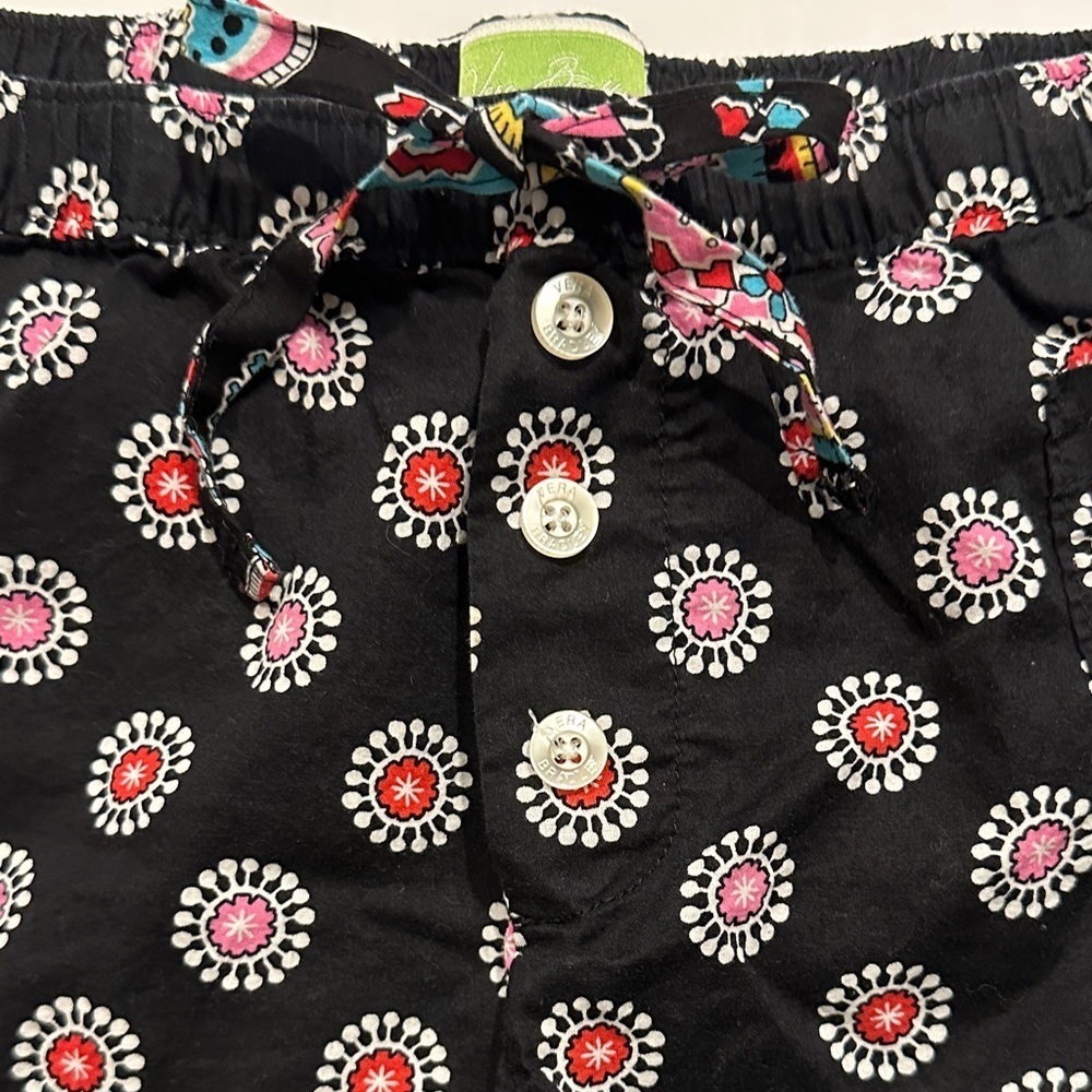 Vera Bradley Black and Pink Patterned Women's Sleep PJ lounge Shorts Size S - Picture 5 of 10